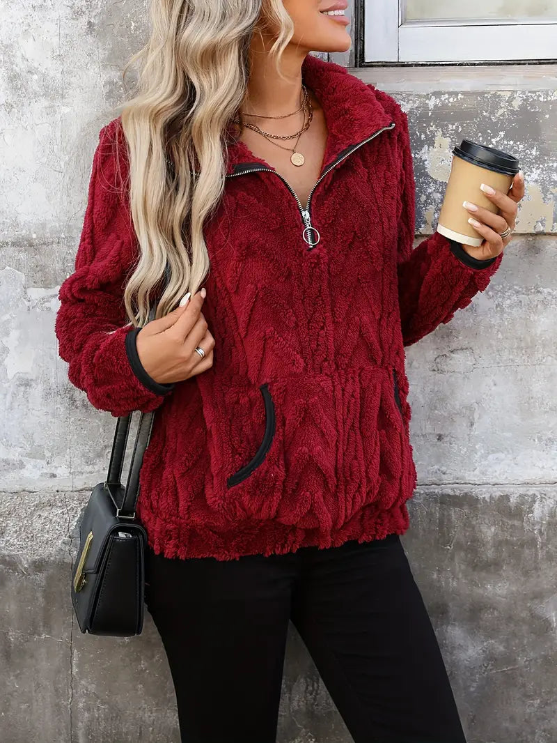 Felpa peluche invernale alla moda