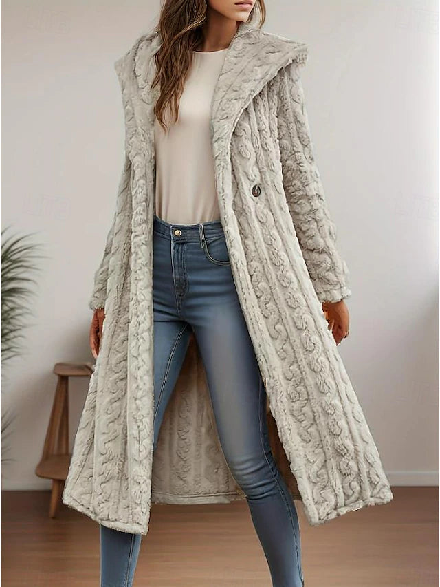 Cappotto lungo con cappuccio