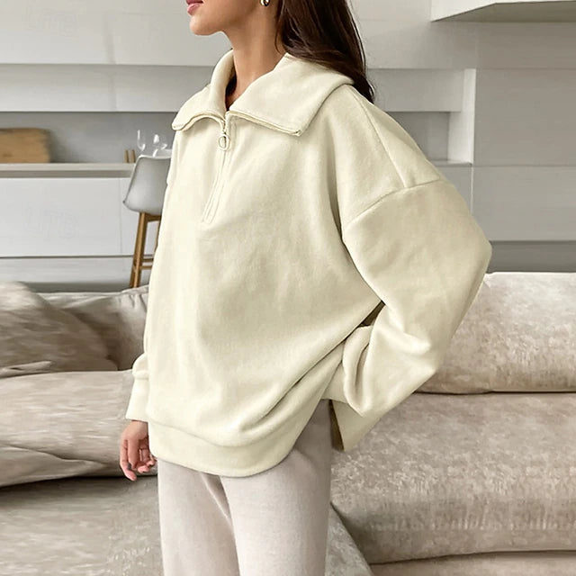 maglione invernale con zip alla moda