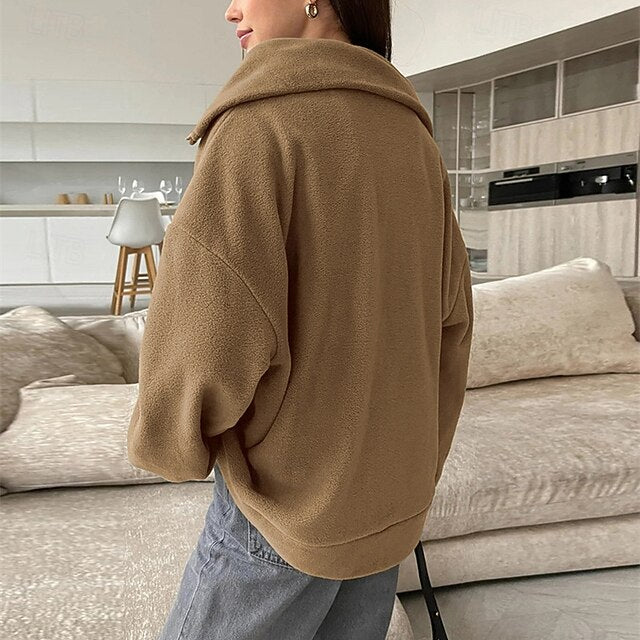 maglione invernale con zip alla moda