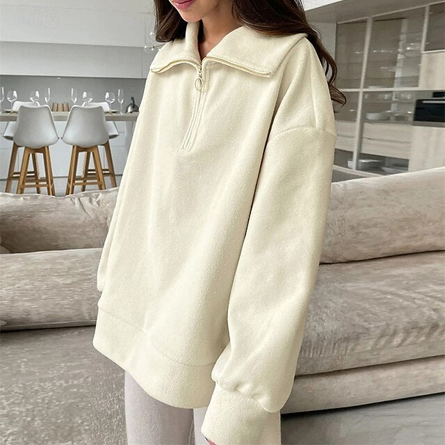 maglione invernale con zip alla moda