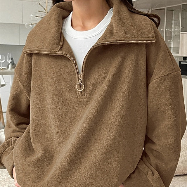 maglione invernale con zip alla moda