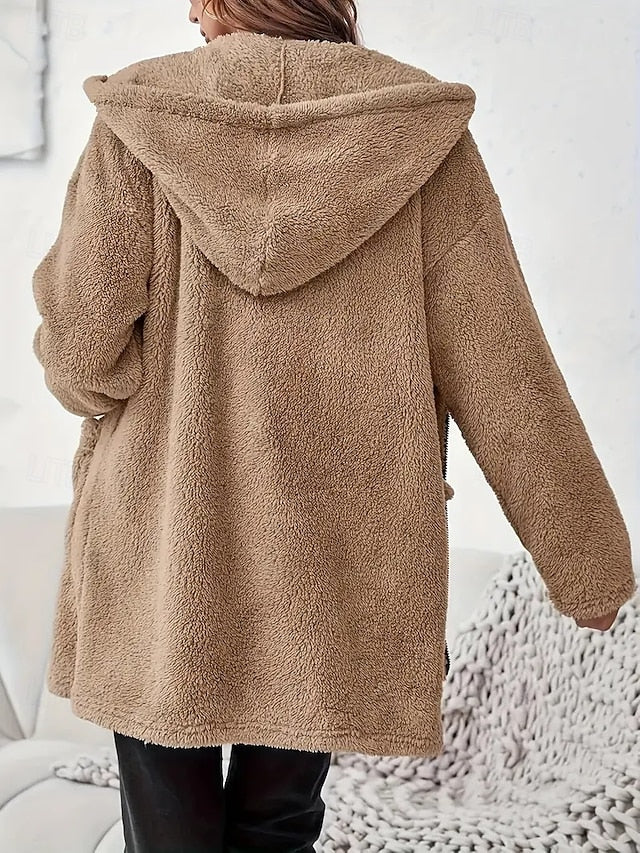 Felpa invernale lunga in plaid